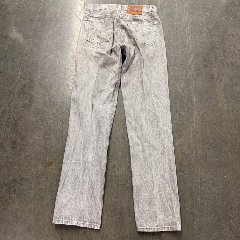 Levis 501 Grey Acid Wash Jeans Mens 30x32 Straight Leg Button‎ Fly Vintage USA